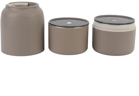 WPKD BLUEIY Fiambrera redonda aislada de acero inoxidable 304, contenedor térmico portátil para viajes y oficina, 500 ml, BPA, Leak-Pro