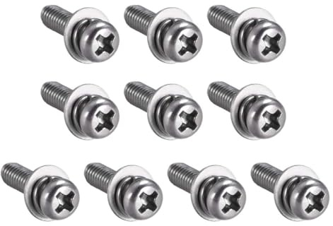 TA-VIGOR M4 Phillips Pan Head Bolt with Spring & Plain Washer 16mm 10pc