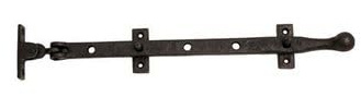 Van Dyke’s Restorers Oil Blackened Iron Window Stay — 12 Inch Casement Window Stay with Pivoting Bar, Multiple Open Positions, Durable Iron Hardware in Oil Blackened for Vintage & Traditional Windows