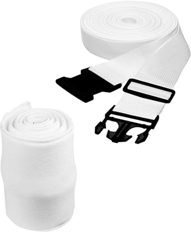mophrati Connettore per materasso a ponte con cinghia regolabile. Riempie lo spazio tra i materassi. Crea spazio confortevole nel letto. Riempie lo tra i materassi, Bianco, 195x25cm