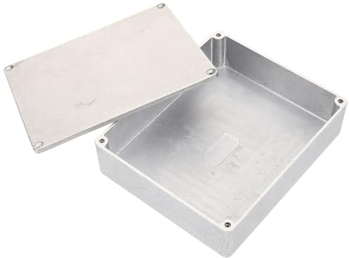 PRETYZOOM Druckguss Stompcase aus Aluminium für Gitarreneffekt mit Praktischem Design und Robustem Metallgehäuse für Selbstgemacht Effektpedale in Silber