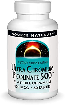 Source Naturals Ultra Chromium Picolinate 500 mcg Yeast-Free Dietary Supplement - 60 Tablets