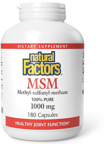 Natural Factors, MSM, Supports Healthy Joints, Hair, Skin and Nails, 180 Capsules