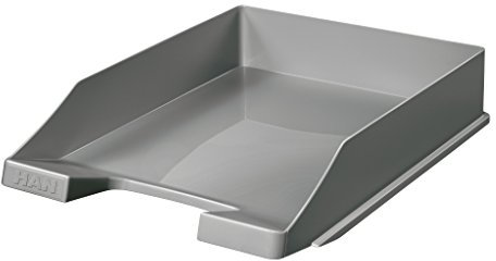 HAN Briefablage KLASSIK, DIN A4/C4, stapelbar, stabil, modern, dunkelgrau, 5 Stück