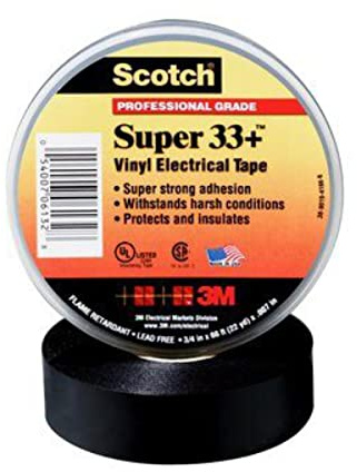 3M 33+Super-1x36YD SUPER33+-25X33 Isolierband Scotch Schwarz (L x B) 33m x 25mm 1St