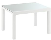 Stones Home Furniture Executive - Ausziehbarer Tisch (120/175/230/290/350 x 83 cm) aus gehärtetem Glas, Weiß