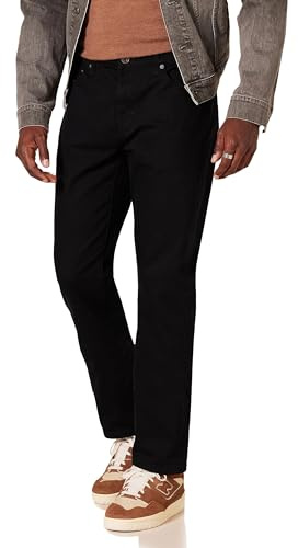 Amazon Essentials Jean Slim - couleurs abandonnées Homme, Noir, 32W / 32L