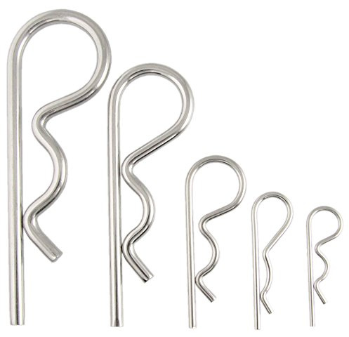 Federstecker Einfach D= 2 x 49 mm - (10 Stück) - Stecker / Splint - aus Edelstahl A4 | BOOTSTEILE BRAUER®