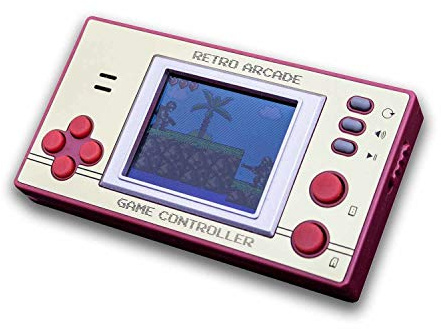MostroMania Mini Console per Videogiochi 8-Bit, più di 100 Giochi Arcade Inclusi, Console retrò con Display LCD 1,8 Pollici, Gadget Particolari