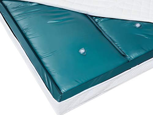 Beliani Wasserbett Matratze Dual 180 x 200 cm Mittel beruhigt blau mit Schaumrahmen