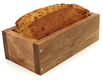 Holzwerk Premium Brot-Backform - hitzebeständiges massives Walnuss-, Birnen-, Apfel-holz – hochwertiger Brot-Backrahmen inkl. Rezept– natürlicher Holz-backrahmen – Handarbeit – Made in Germany