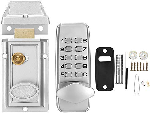Mechanical Code Lock, Water-Proof Digital Password Door Lock - Keyless for Wooden & Patio Doors
