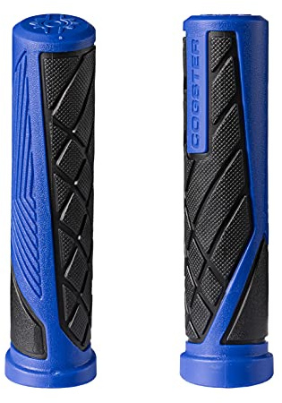 COGSTER Dash Bike Handlebar Slip-on Grips, Lightweight Rubber Grips for XC, MTB, BMX Bikes (Blue)