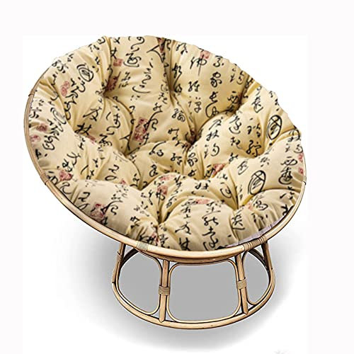 SRHWBF Papasan-Sitzkissen Polster Bodenkissen für Schwingsessel Stuhlkissen Für Innen Balkon Draussen Patio Garten (NUR Kissen) (F17 Ø160cm/63 in)