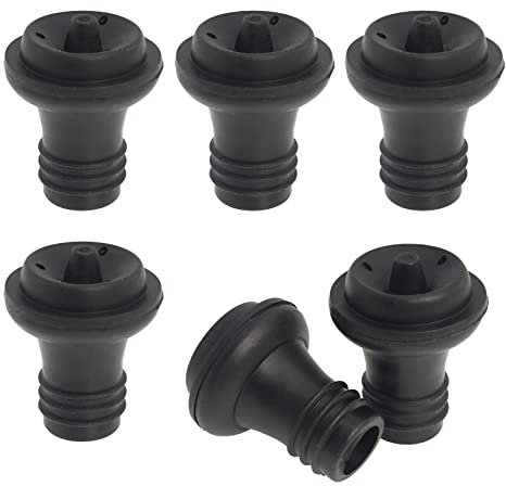 DBOO 6 Pcs Wine Saver Vacuum Stoppers Resealable Vacuum Bottle Stoppers Wine Stopper Reusable Rubber Corks Vacuum Corks Wine Bottle Sealer Caps for Keeping Wine Fresh and Secure