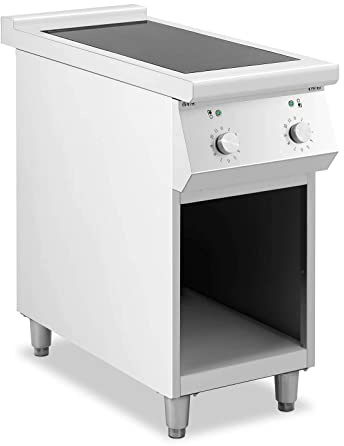 Royal Catering RCIC-8500 Induktionsherd 8500 W 2 Kochfelder bis 260 °C Edelstahl Standherd Induktion Herd Induktion Herd mit Induktionskochfeld