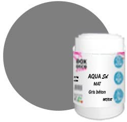 BOX DECO COULEURS Aqua sol - Vernice per esterni / interni acrilici ad alta resistenza, effetto opaco, 1 kg / 10 m², grigio cemento