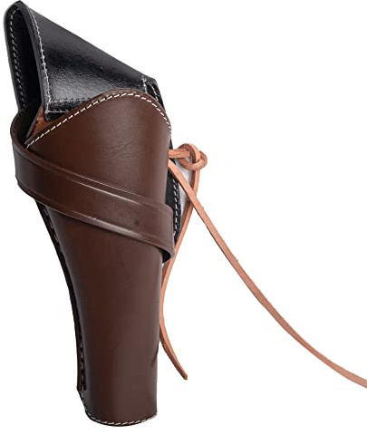 Hulara Full Grain Buff Leather Cross Draw Holster Gun Holder 22 .38/357 .44/45 Cal Revolver Gun Western Holster Fit 4 to 8 Revolver Holster