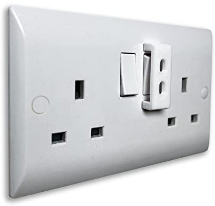 Decoralin 4 Pack Socket Switch Cover Guard Caps Prevents Kids or Accidental On Off Switching Whilst Allowing Easy Access for Intentional Switching (White)