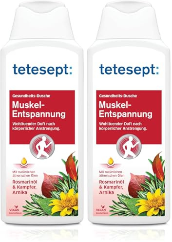 Tetesept Muskel & Gelenk Dusche/Belebt Und Löst Verspannungen/Bei Gelenksbeschwerden Und Sportlicher Belastung/Intensiver Duft Durch Natürliche Wirkstoffe/ 1x 250ml (Packung mit 2)
