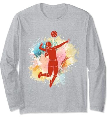 Beachvolleyball Volleyballspiel Sport Damen Team Volleyball Langarmshirt