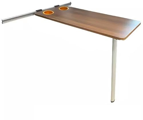 JCSRYD Wohnmobil Tisch Klappbarer Esstisch, Klappbares Bein + Tisch + Schieber Set für Wohnwagen, Wohnmobil, Abnehmbar, für Wohnmobile und Wohnmobile (Color : Wood Grain B)