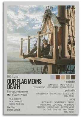 Our Flag Means Death Poster Room Decor Aesthetic Poster Artistic Poster for Bedroom Living Room Walls 12x18inch(30x45cm) Unframe-Style