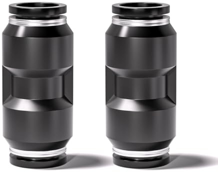 Innfeeltech 20 piezas 10 mm Racor recto negro de enchufe rápido para racores neumáticos