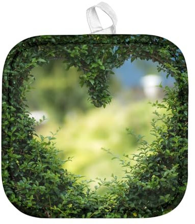 Manicina da cucina - Cuore tagliato in legno di bosso Art Amour Nature - (17 x 17 cm)