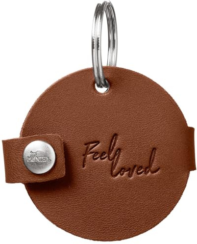 HUNTER Anhänger Hundemarken-Etui Aalborg Farbe Cognac, Größe S