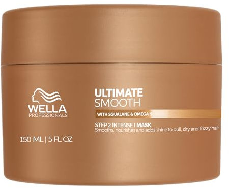Wella Professionals Ultimate Smooth Mascarilla - Tratamiento Hidratante para ell Cabello con Escualano y Omega 9 - Cabello Seco, Apagado y Encrespado (150ml)