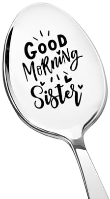 Big Little Sister Gifts for Women Girls Sis Sister Birthday Gifts for Sister Leaving Goodbye Gifts for Step Sister Good Morning Sister Spoon Gift for Sister Sis Wedding Gifts for Sisters