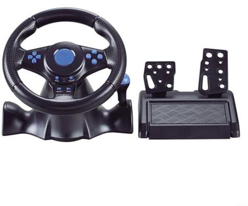 Allthingstore Multi piattaforma USB volante gioco USB volante auto controller da corsa per interruttore per Xbox 360 per PS4 per PS2 per PS3 per PC costruito in vibrazione (4 in 1)