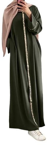 Sobzia GebetskleidNamaz Elbisesi KadinMuslimische Kleider Damen Gebetskleidung Für Frauen Elegant Ganzkörper Abaya Kaftan Hijab Mit Kopftuch Burka Gebetskleid (Grün,M)