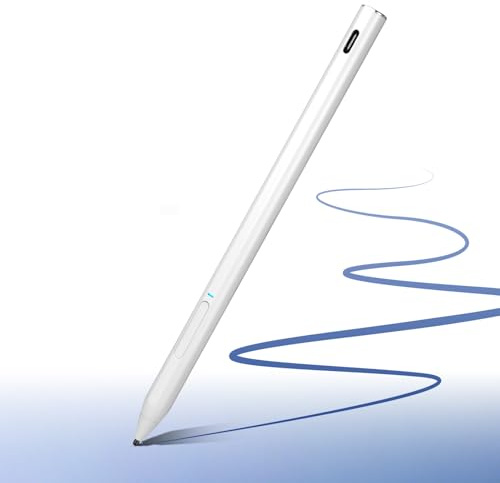 EVACH Rechargeable MPP 2.0 Tilt Pen for HP 2-in-1 Touchscreen Laptops,Genuine Digital Stylus Pen for HP Envy X360/Pavilion X360/Spectre X360 with 4096 Pressure Sensitivity and Palm Rejection,White