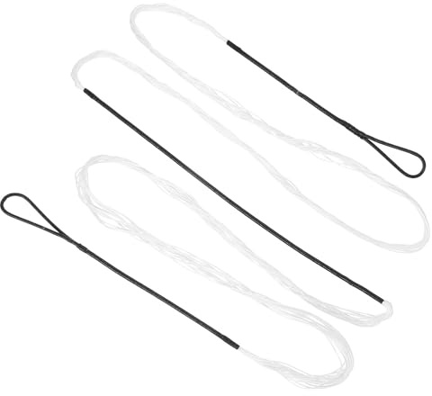 QUARKZMAN Traditioneller Recurve-Bogen Ersatzsehne AMO 70 In 12 Strängen Bogensport Bogensehne Zubehör Für Universelle Bogensportausrüstung Traditionelle Recurve Pferdebögen (Schwarz/Weiß)