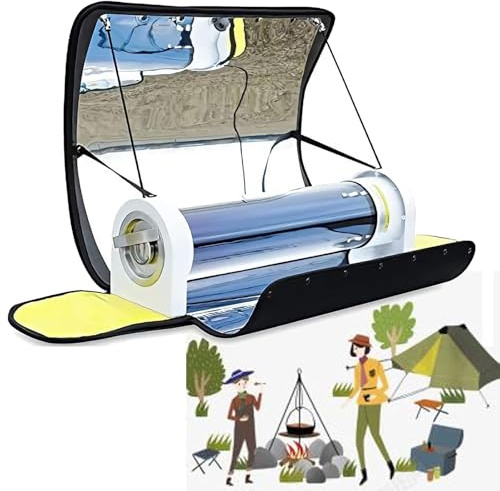 GEHPYYDS Réchaud Solaire Portable - Four Solaire 4,5 L pour la Cuisine en Plein air | Panneaux solaires performants | Cuisson des Repas en 20 à 30 Minutes (préchauffage) | Idéal pour Le Camping