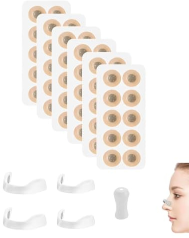 LEEQ 60 Pezzi Cerotti Nasali Magnetici Strisce Ricarica Pack, Compatibili con Dilatatore Nasale Magnetico