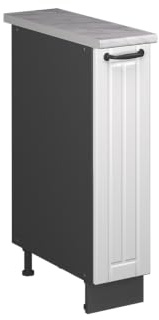 Vicco Apotekarskåp Fame-Line, Vitt hus på landet/antracit, 20 cm, AP Marble, för kombination med andra moduler i Fame-Line-serien