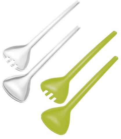 Westmark Salat-/Servierbesteck, 2-teilig, Länge: 26,6 cm, Kunststoff, Traditionell, Farbe: Grün/Klar (farbig sortiert), 20902270