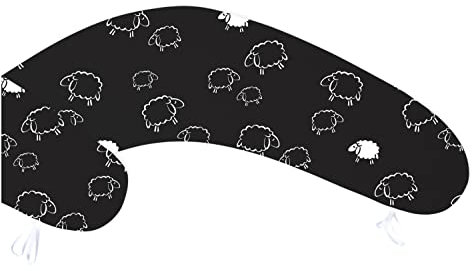 Amilian Stillkissenbezug 170 cm - Ersatzbezug für Stillkissen; Seitenschläferkissen, 100% Baumwollbezug, ideal für Schwangerschaftskissen, waschbar