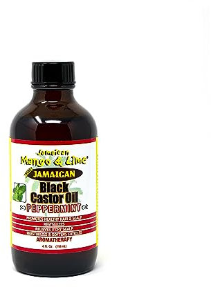 Jamaican Mango & Lime Black Castor Oil - Peppermint, 118 ml (Pack of 1)