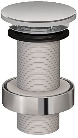Alape˘ Schaftventil chrom, 1 1/4 Zoll, Abfluss Waschbecken, einfacher Einbau, ohne Staufunktion und nicht verschließbar, Ventilkappe verchromt inklusive Dichtung, Alape VT.2