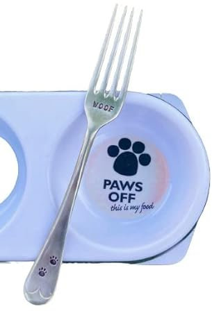 Dog Food Fork - WOOF Upcycled Antique Silver Plated Dog, Puppy, Pet Food Fork