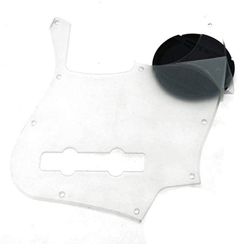 Dopro Jazz-Bass-Pickschutz für 5 Saiten, Jazz-Bass, Schlagplatte für USA/Mexican Fender 5 Saiten Jazz Bass klar/transparent