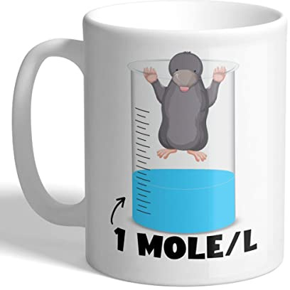 I Love Mugs - Mole in Chemistry Beaker - Science Teacher, Student Mug, Ceramic, 11fl.oz.