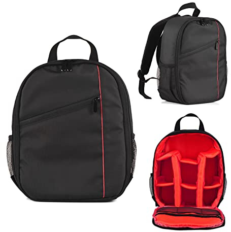 Andoer Small Camera Backpack Outdoor Camera Bag Water-resistant Shock-proof Camera Case Replacement for Sony Canon Nikon DSLR/ SLR/ Mirrorless Cameras
