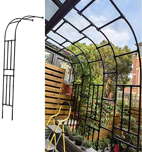 Halbbogen Gartenboge, Kletterpflanzen Gartenbogen Gartenlaube Aus Metall,Pergola Rankhilfe Rankgitter Torbogen Für Kletterpflanzen, Outdoor Eleganter Hochzeitsbogen Spalier ( Size : 2.4x2.4x0.4m )