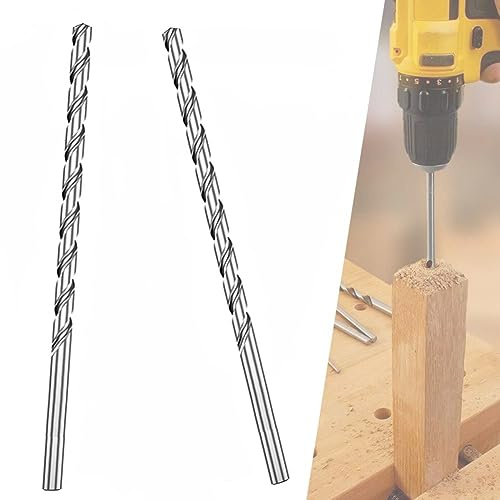 2 Stück 200MM x 10MM Spiralbohrer Hss Bohrer Set,Extra Lange Hss Direkt Schaft Bohrer Bit (10MM)