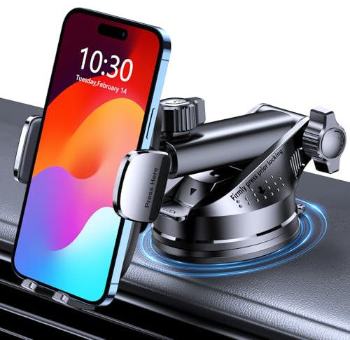 Mohard Handyhalterung Auto, [Stabil & Langlebig] Handy Halterung Auto, Starke Saugnapfhalterung, 360° Drehbares, Schnelle EIN Druck Freigabe, Handyhalter Auto für 4-7 Handys, Lautsprecher-Halterungen